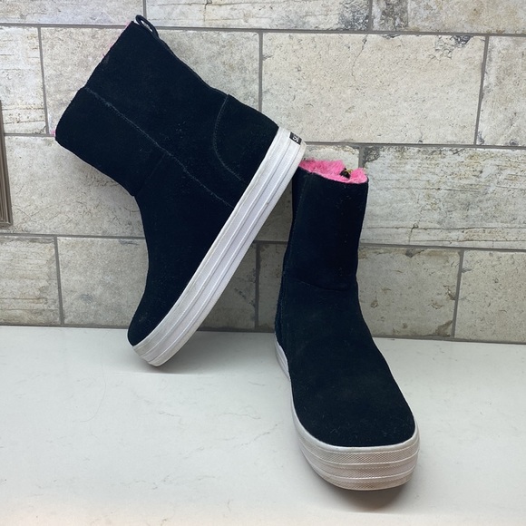 Skechers Suede Fur Lined Sneaker Bootie - Picture 3 of 10
